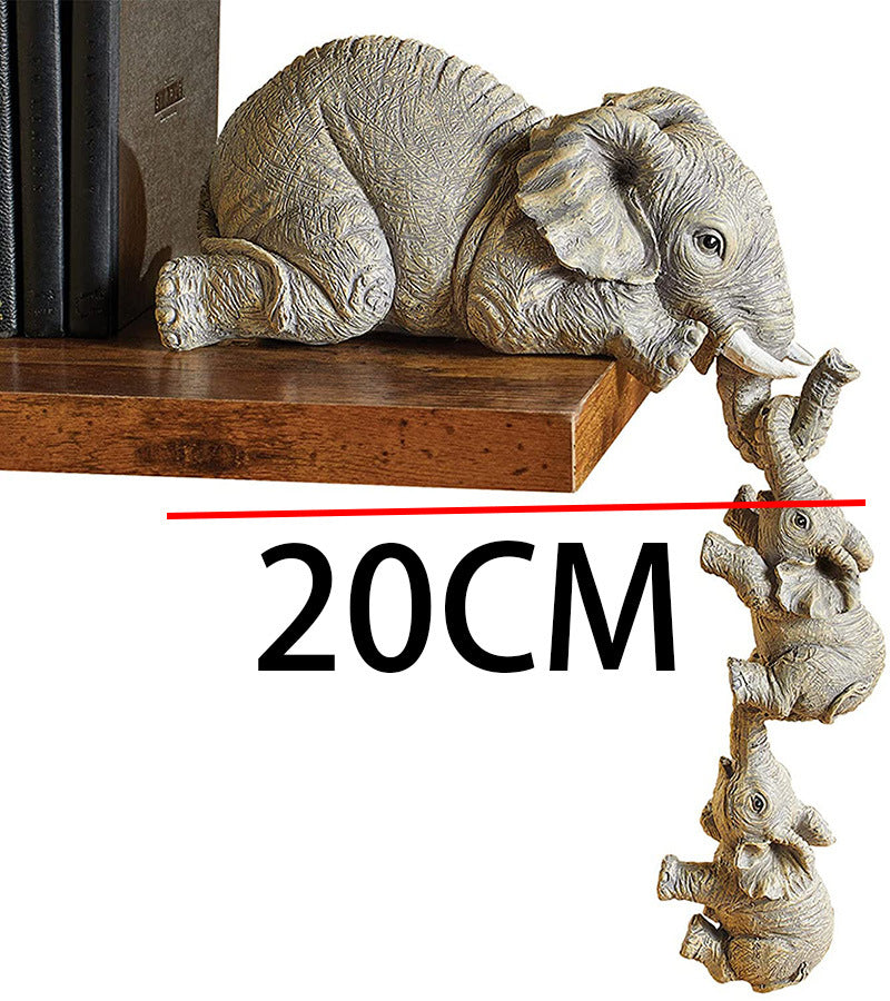 Mini Elephant Resin Decor for Creative Home Garden