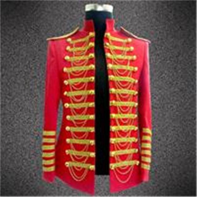 Men's Military Style Nightclub DJ Outfit with Chains