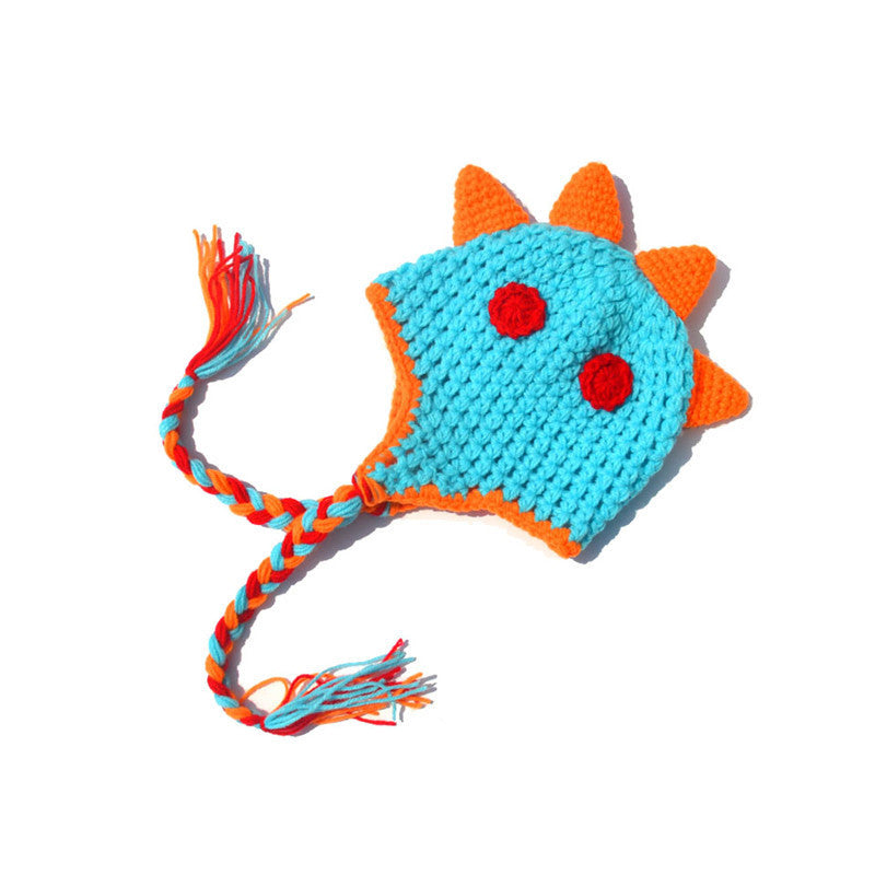 Dinosaur Photography Hat Set for Babies (Knitted)