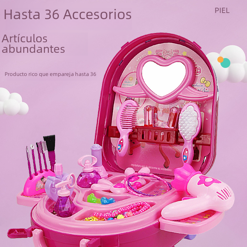 Cross-Border Dollhouse Set with Toy Vanity for Kids