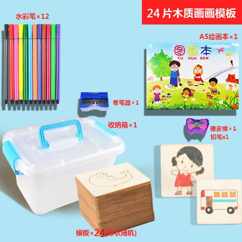Hollow Painting Template Tool Set for Kids' Learning