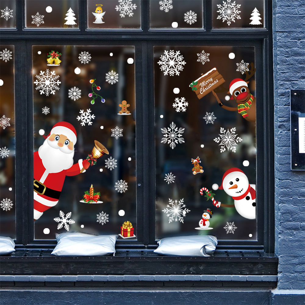 Christmas Window Stickers - Santa, Snowman, Reindeer