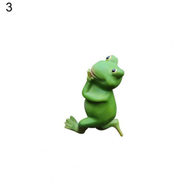 Resin Frog Ornaments for Garden Flower Pot Decoration
