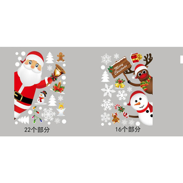 Christmas Window Stickers - Santa, Snowman, Reindeer