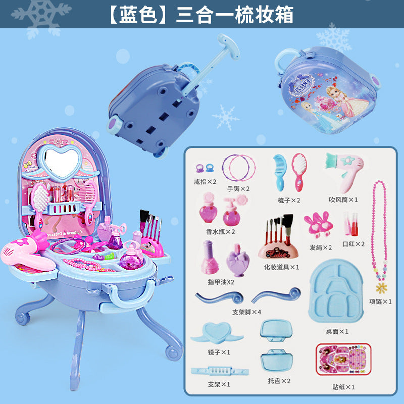 Cross-Border Dollhouse Set with Toy Vanity for Kids