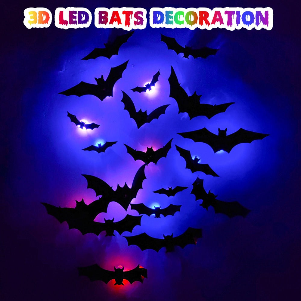Halloween LED Bat & Spider Night Light Set