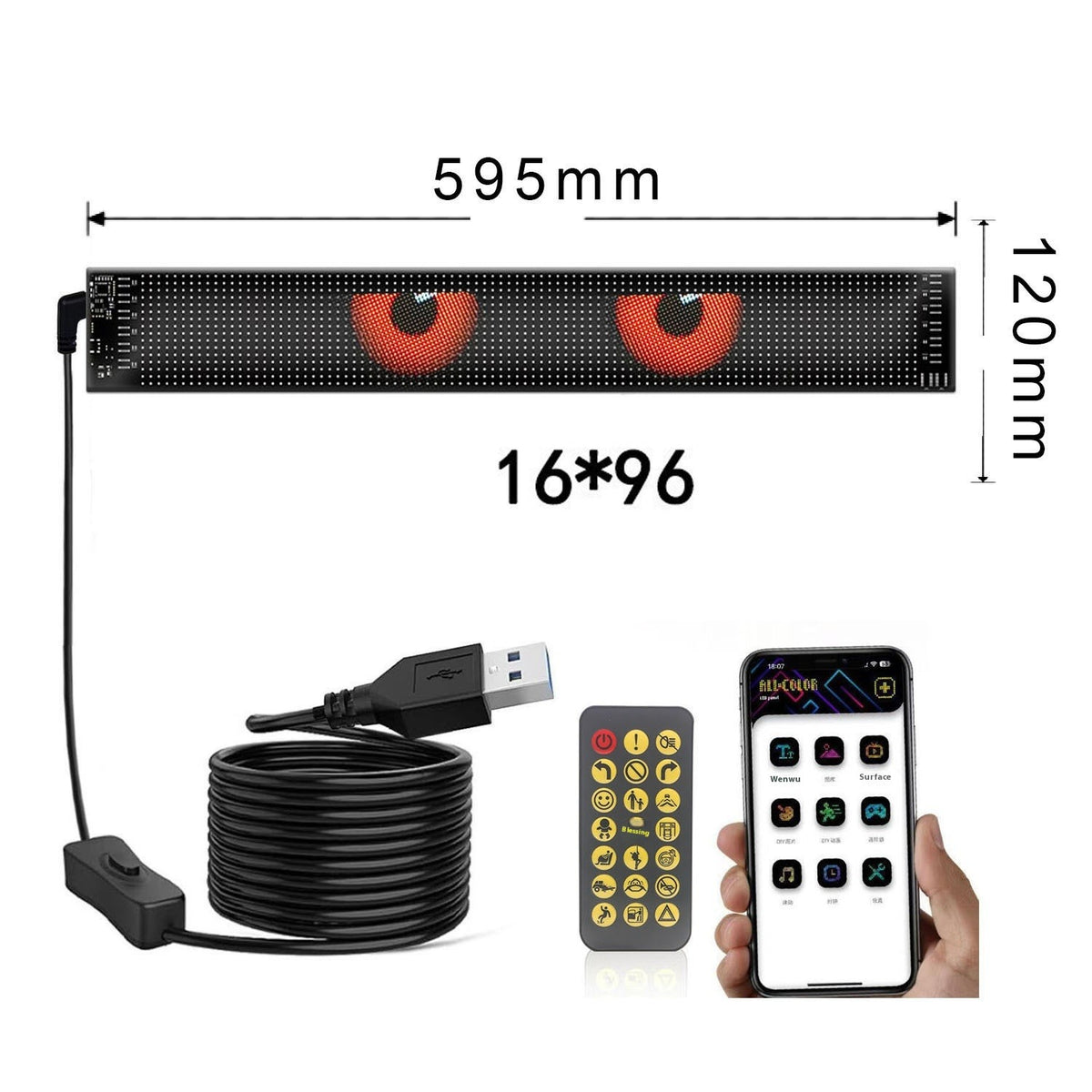 Car Flexible Bluetooth Advertising Smart Screen
