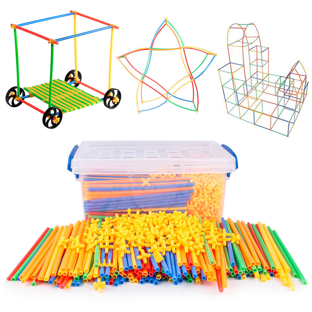 4D Space Straw Building Blocks for Creative Play