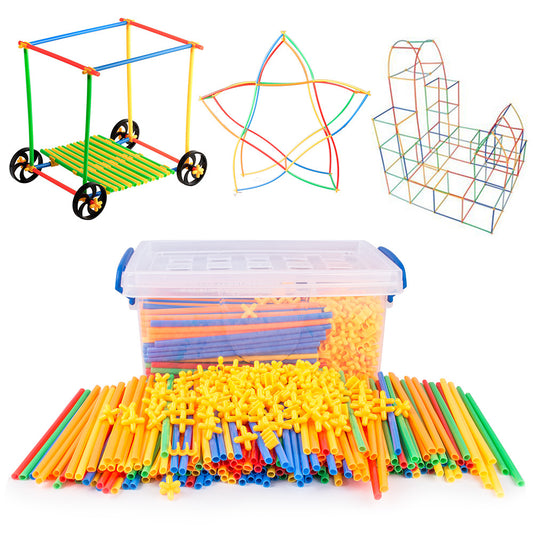 4D Space Straw Building Blocks for Creative Play