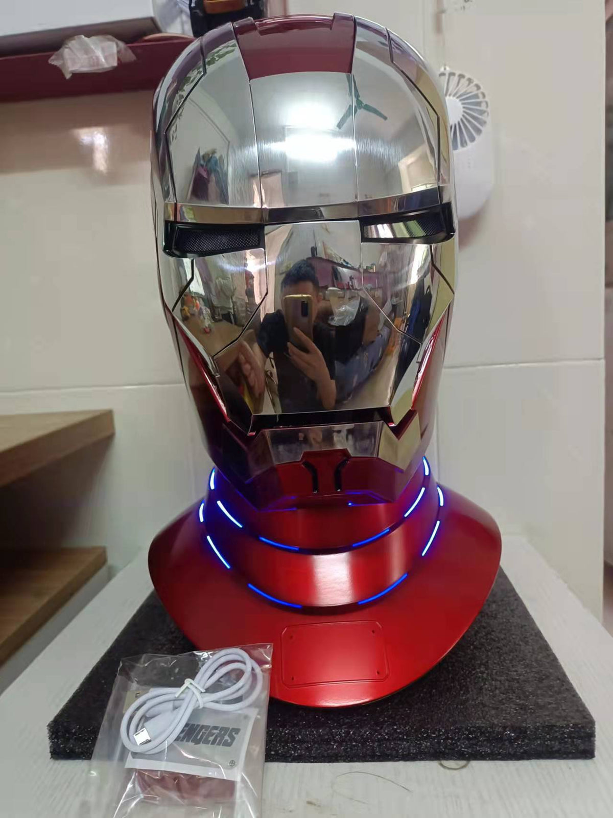 Iron Man MK5 Helmet 1:1 Wearable Voice-Controlled