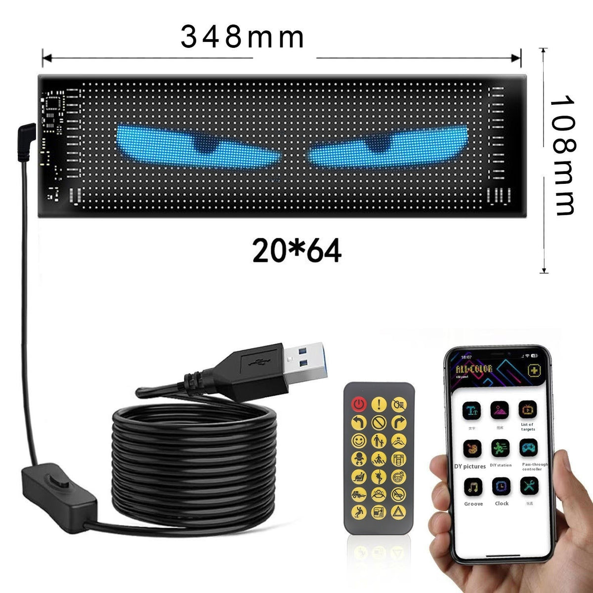Car Flexible Bluetooth Advertising Smart Screen