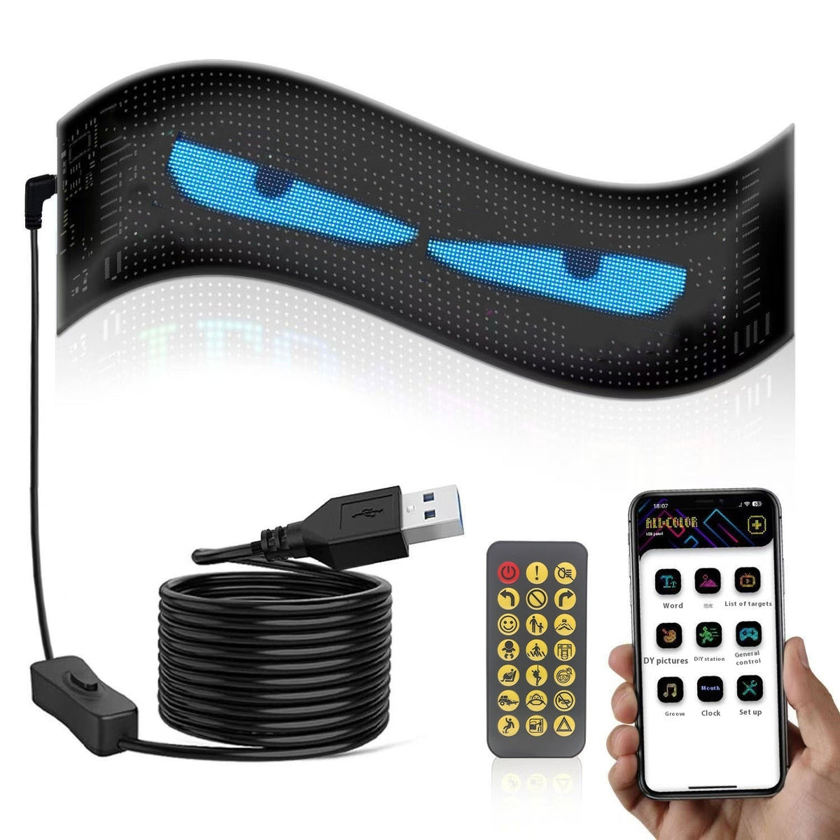 Car Flexible Bluetooth Advertising Smart Screen