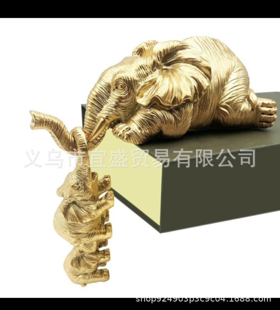 Mini Elephant Resin Decor for Creative Home Garden