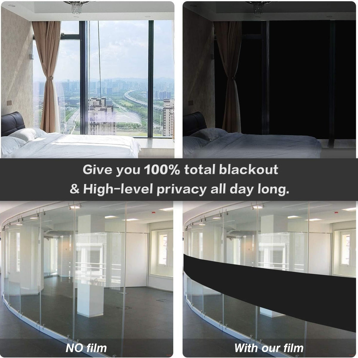 Blackout Heat-Insulating Anti-Peeking Glass Film