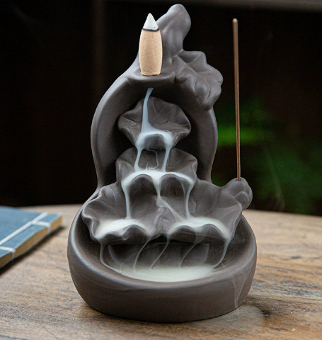 Lotus Leaf Incense Burner Home Decor for Living Room