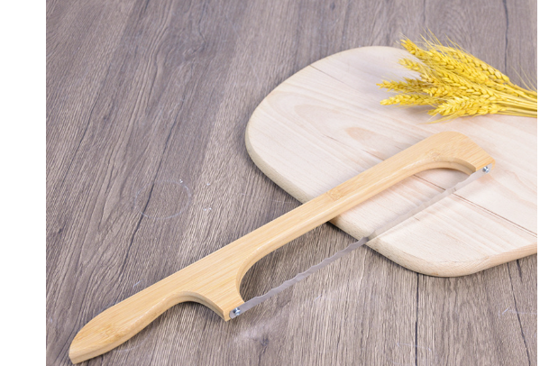 Wooden Bread Knife with Serrated Edge for Baking