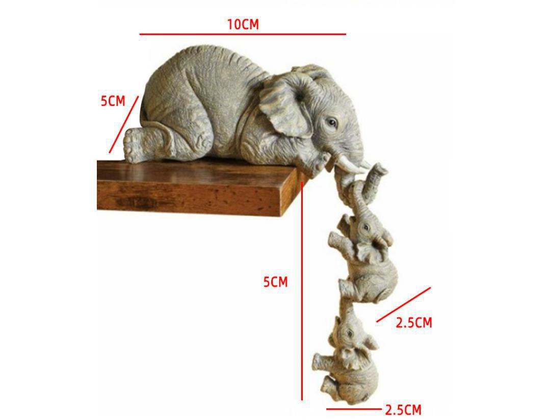 Mini Elephant Resin Decor for Creative Home Garden
