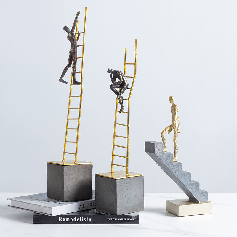 Nordic Luxury Style Abstract Stair Person Decorative Piece