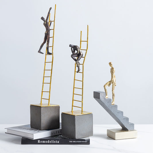 Nordic Luxury Style Abstract Stair Person Decorative Piece