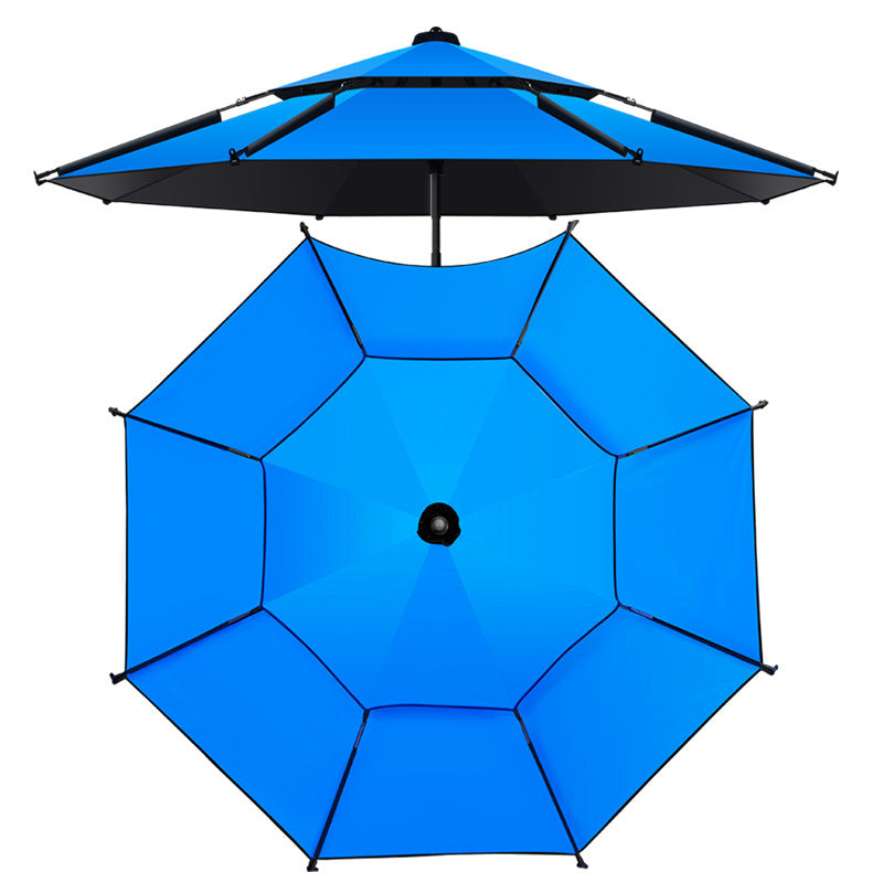 Reinforced Metal Fishing Umbrella with Black Coating
