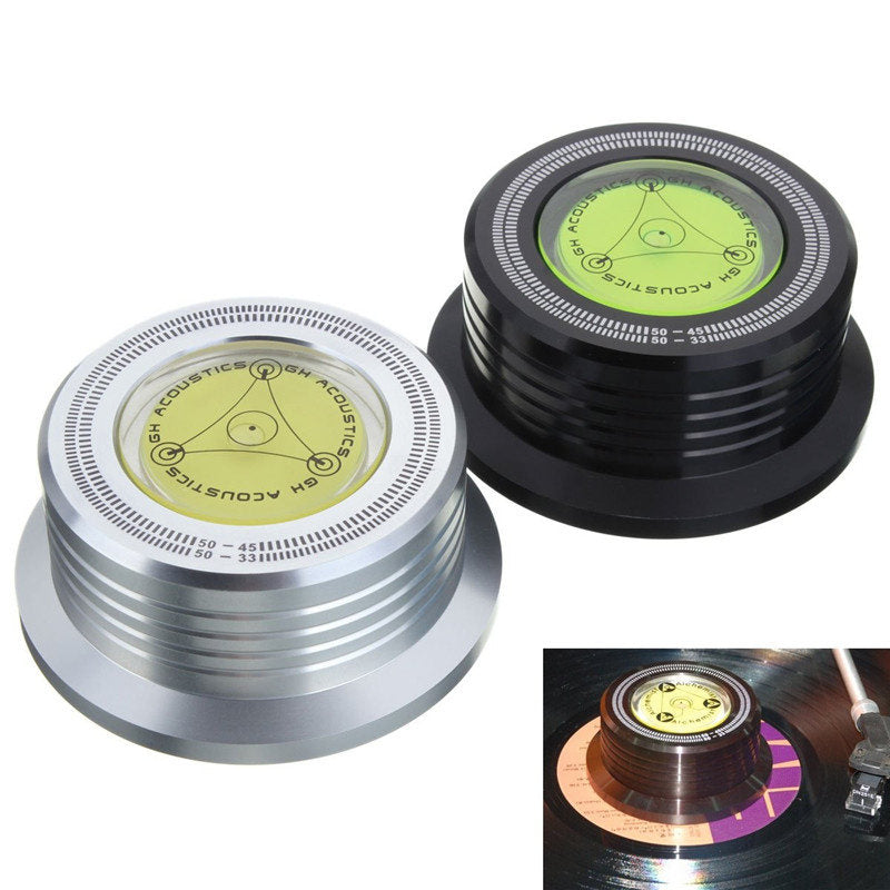 Vinyl Record Player with Level and Speed Meter