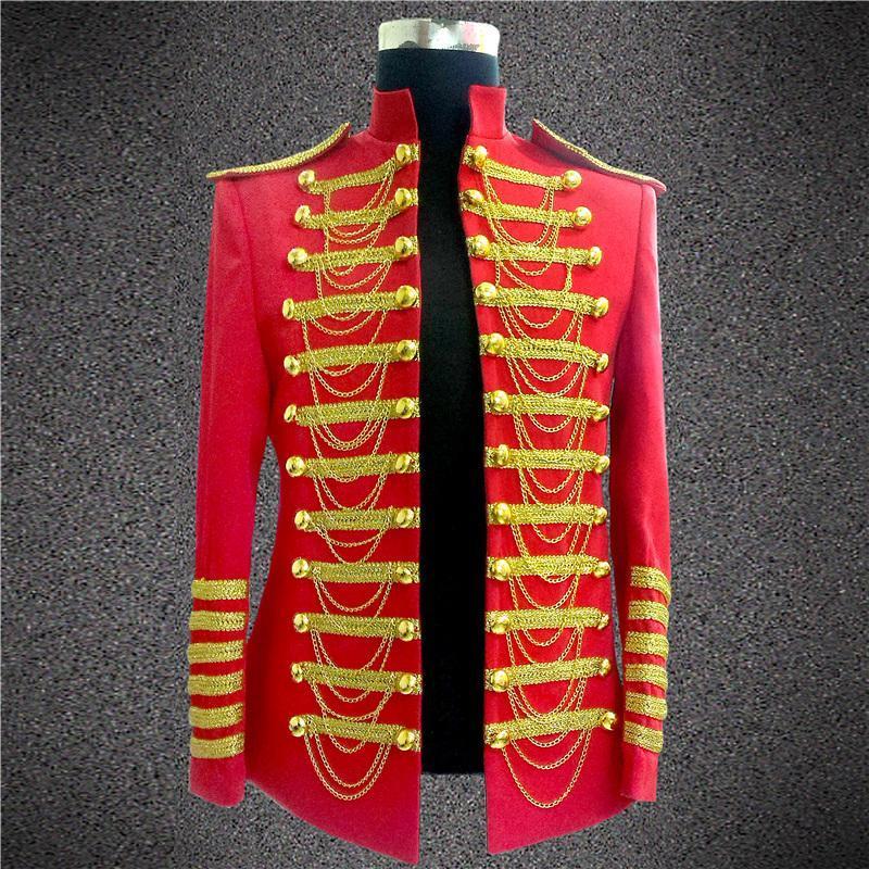 Men's Military Style Nightclub DJ Outfit with Chains