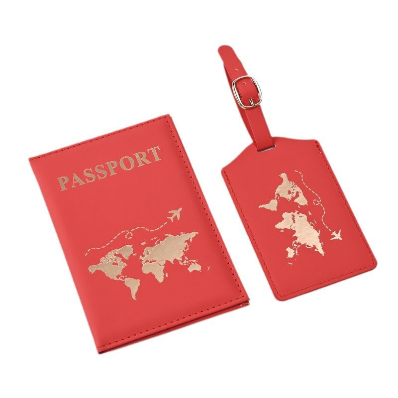 PU Map Gilding Passport Cover