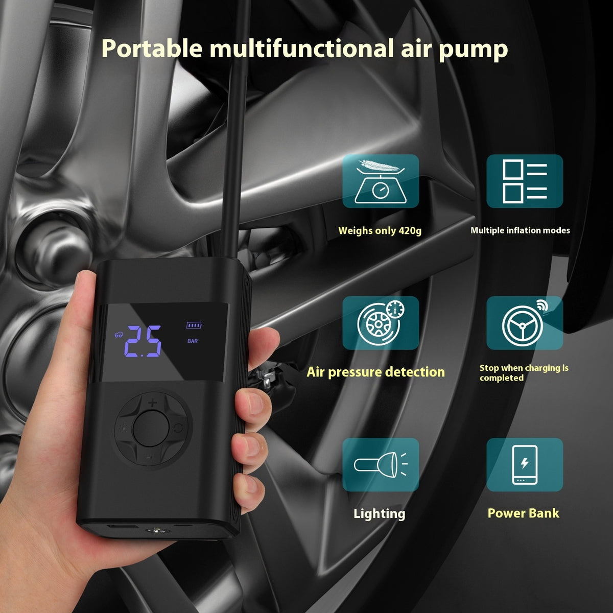 Car Inflatable Fast Intelligent Air Pump