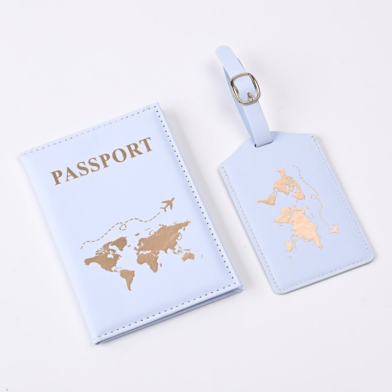 PU Map Gilding Passport Cover
