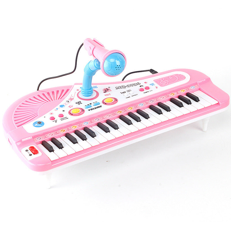 37-Key Electronic Piano Toy with Microphone for Kids