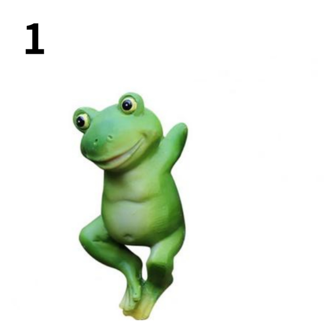 Resin Frog Ornaments for Garden Flower Pot Decoration