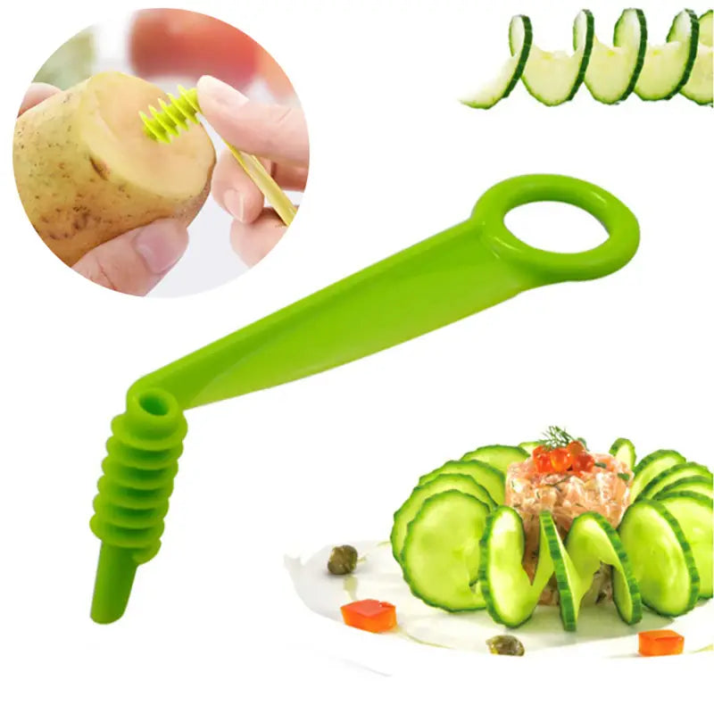 Spiral Screw Hand Slicer for Vegetables and Fruits