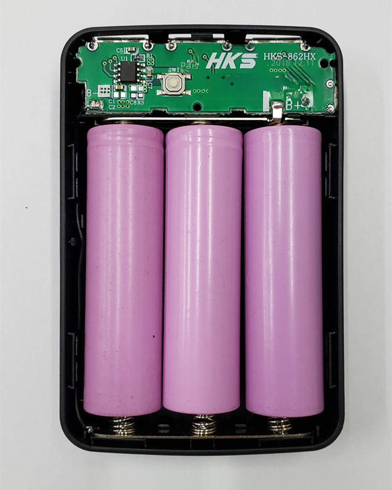 DIY No-Solder 18650 Power Bank Case with 3 USB Ports