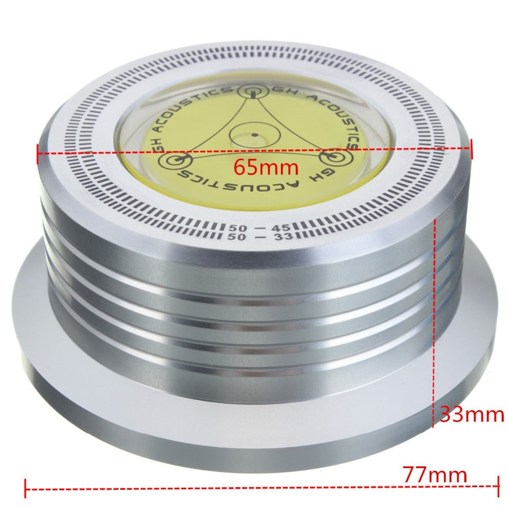 Vinyl Record Player with Level and Speed Meter