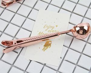 2-in-1 Spoon Clip, Brass Stainless Steel Sealing Clip