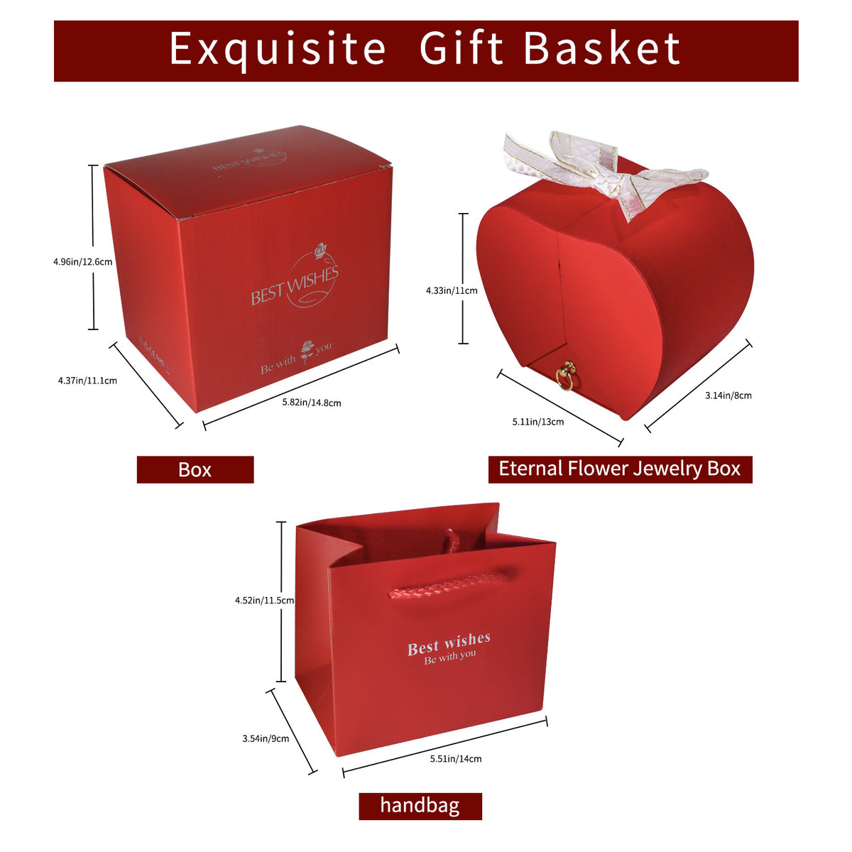 Amazon Preserved Flower Jewelry Box with Necklace