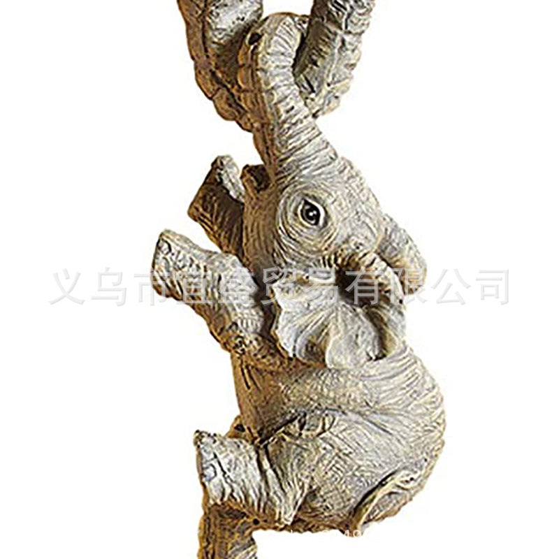 Mini Elephant Resin Decor for Creative Home Garden