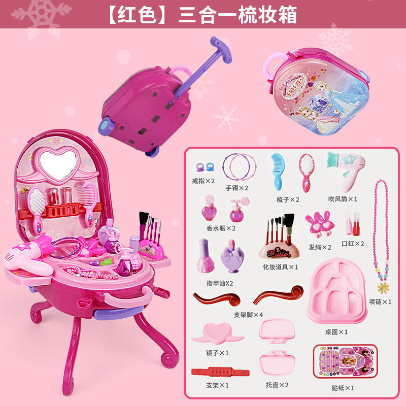 Cross-Border Dollhouse Set with Toy Vanity for Kids