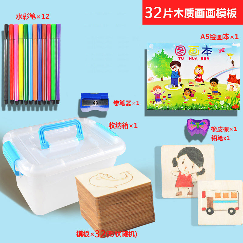 Hollow Painting Template Tool Set for Kids' Learning