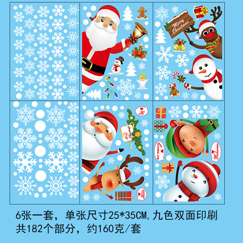 Christmas Window Stickers - Santa, Snowman, Reindeer