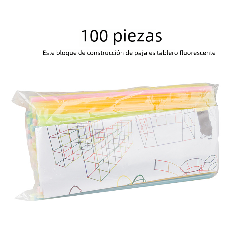4D Space Straw Building Blocks for Creative Play