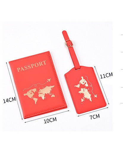 PU Map Gilding Passport Cover