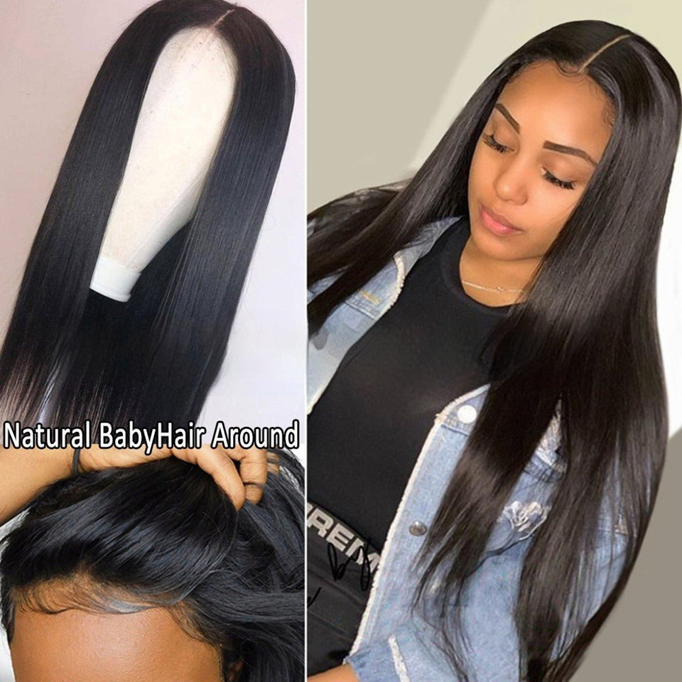 Black Front Lace Synthetic Wig for Women