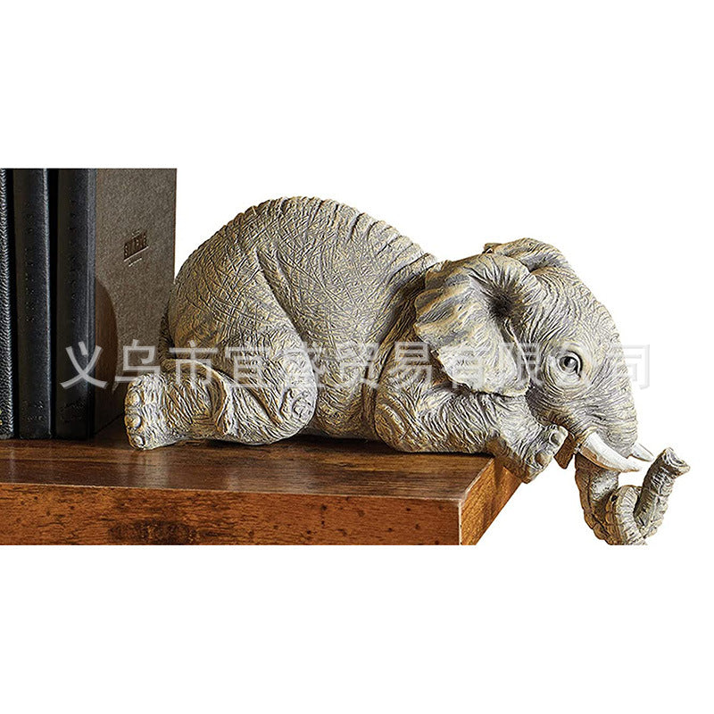 Mini Elephant Resin Decor for Creative Home Garden